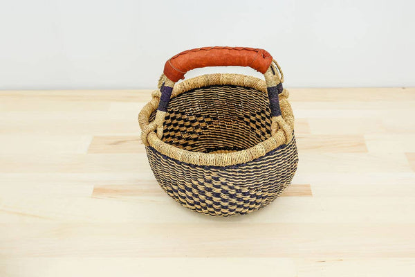 Market Basket Bolga Basket/, blue and natural