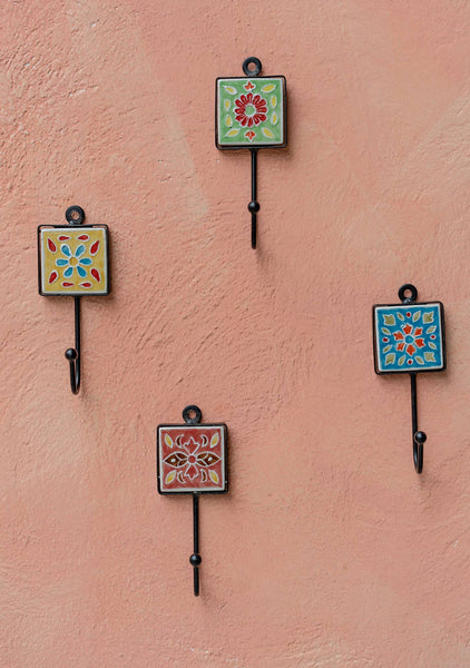 Shyla Hand Painted Tile Ceramic Hook