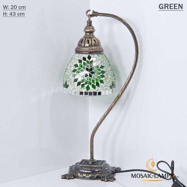10+ Colors - Swan Neck Reading Table Lamp, Turkish Mosaic Re