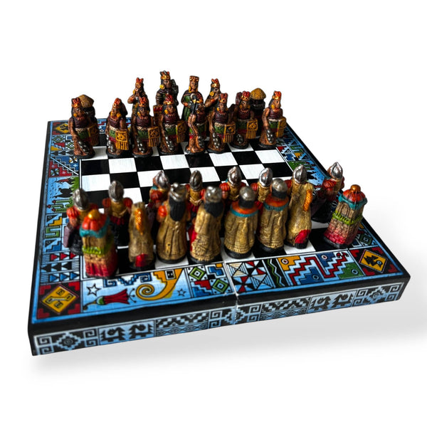 Peruvian Handmade Chess Board Game 8"
