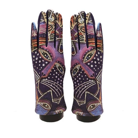 Artist Laurel Burch Fantastic Felines digital print Glove