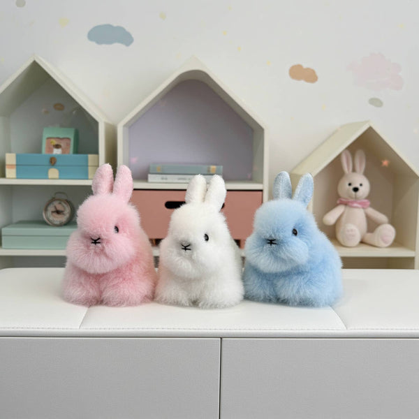 Pastel Alpaca Stuffed Animal - Bunny - Micro 6"