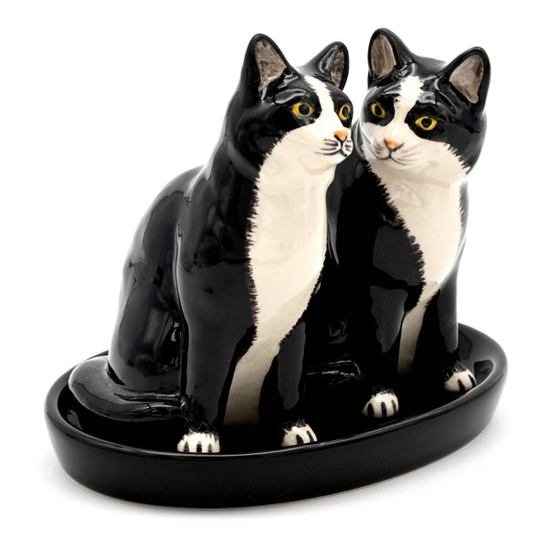 SALT AND PEPPER SHAKER Tuxedo cat