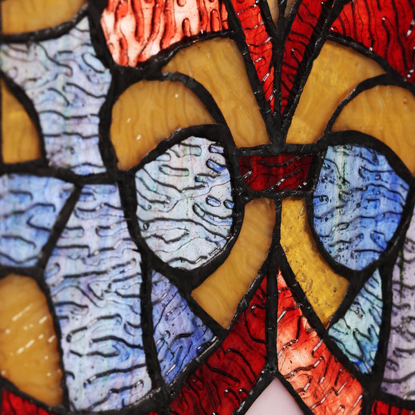 36"H Lani Victorian Stained Glass Window Panel