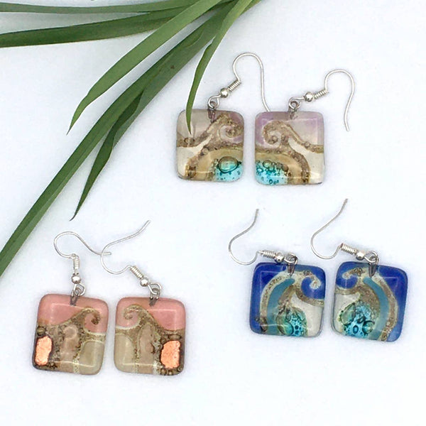 Large Glass Earring Assortment (18 units of mixed shapes)
