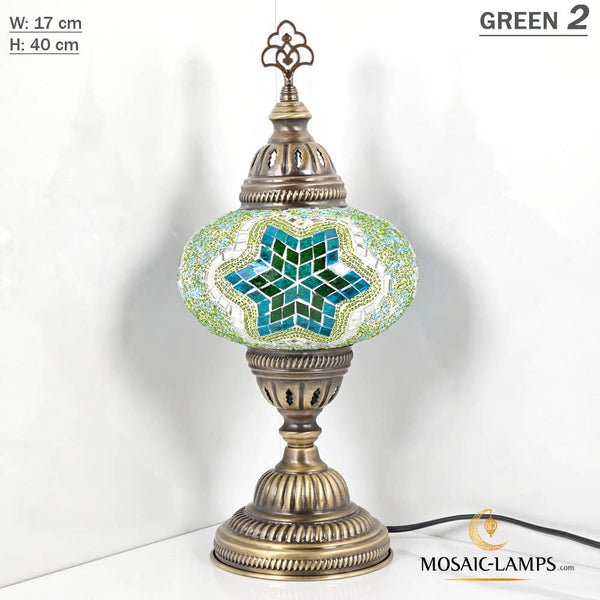 10+ Colors - Turkish Mosaic Large Globe Table Lamp, Marrakec