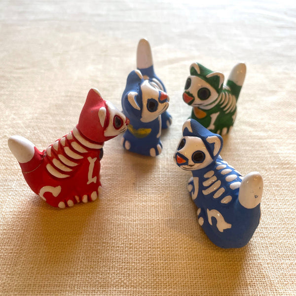 Ceramic Skelly Kitten, Peru