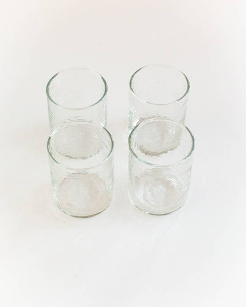 Handblown Hammered Glasses | Set of 4