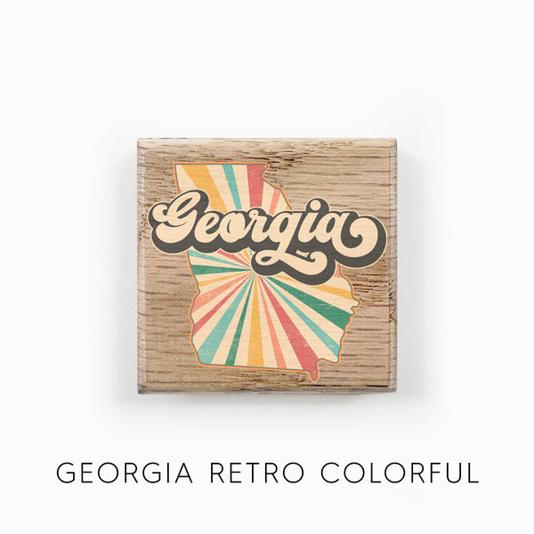 State of Alabama Retro Fridge Magnet