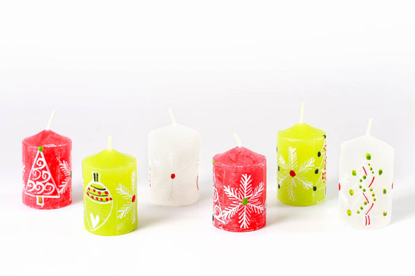 Whimsy Christmas Candle: Taper 9" Pair (8 hour burn time)