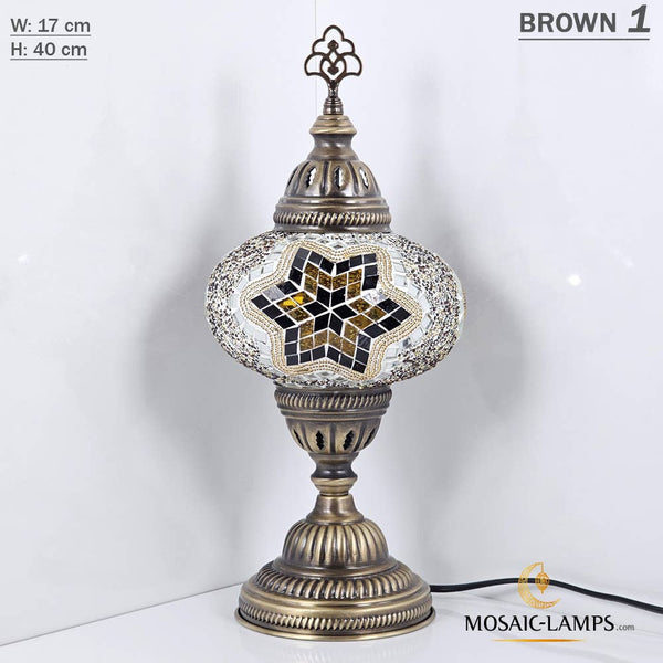 10+ Colors - Turkish Mosaic Large Globe Table Lamp, Marrakec