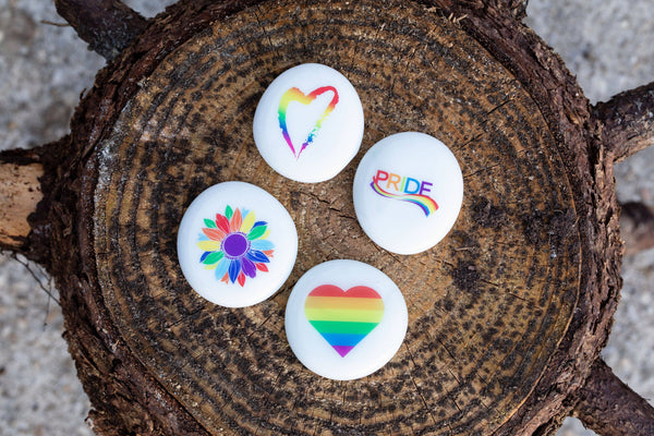 Gay Pride Imprinted Word Stones