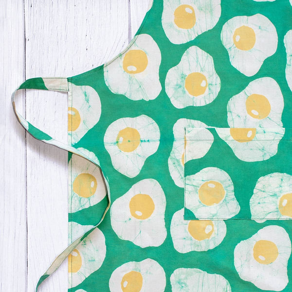 Apron Reversible: Eggs - Green-Organic
