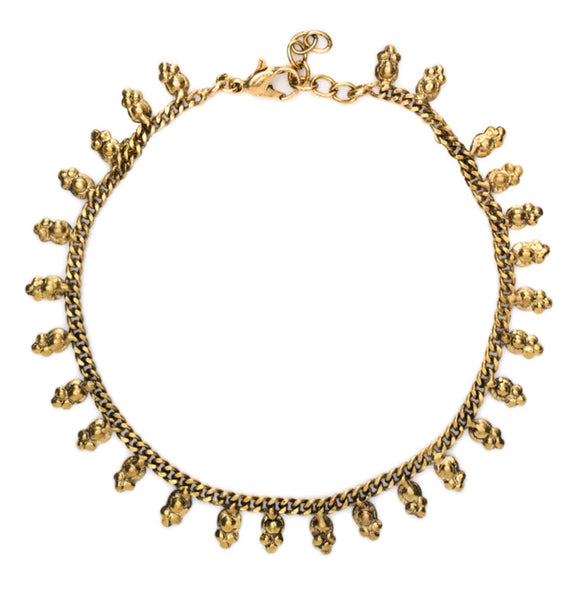 Golden Anklet with Charms