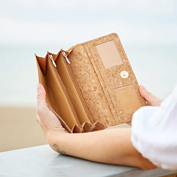 Natural Cork Clutch Purse