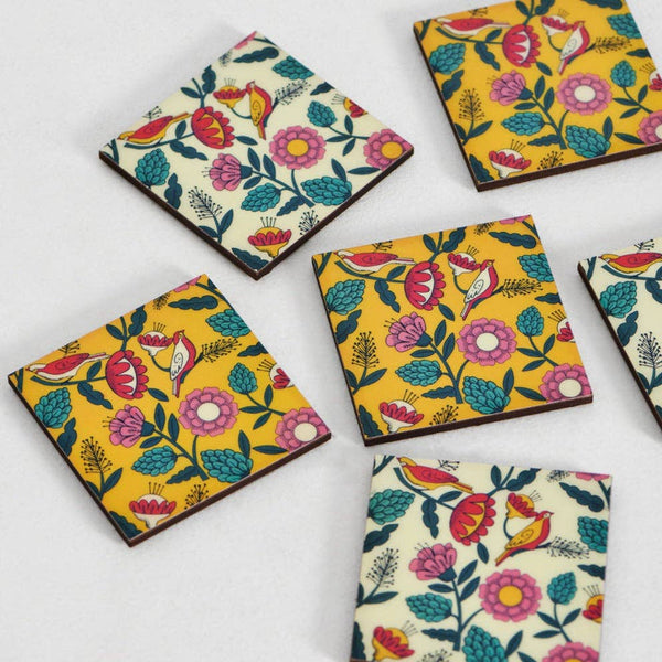 Handmade Bloom Coasters - Set of 6