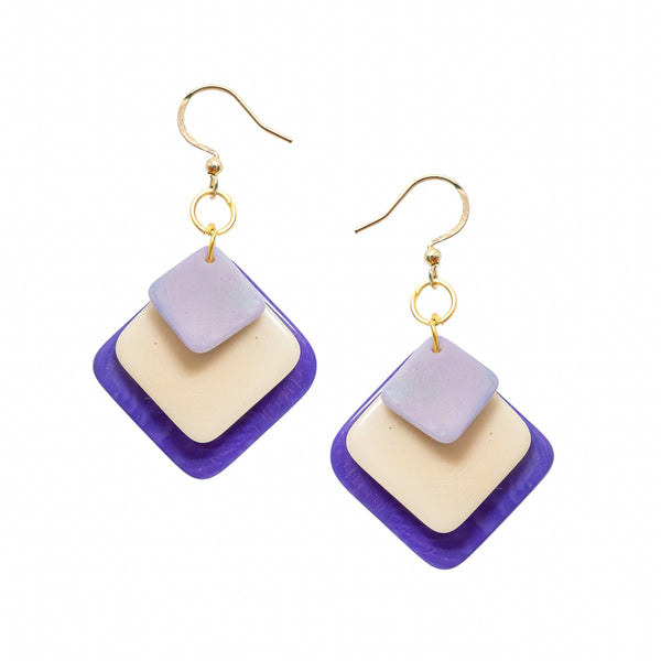 Minerva Earrings: Purple Combo