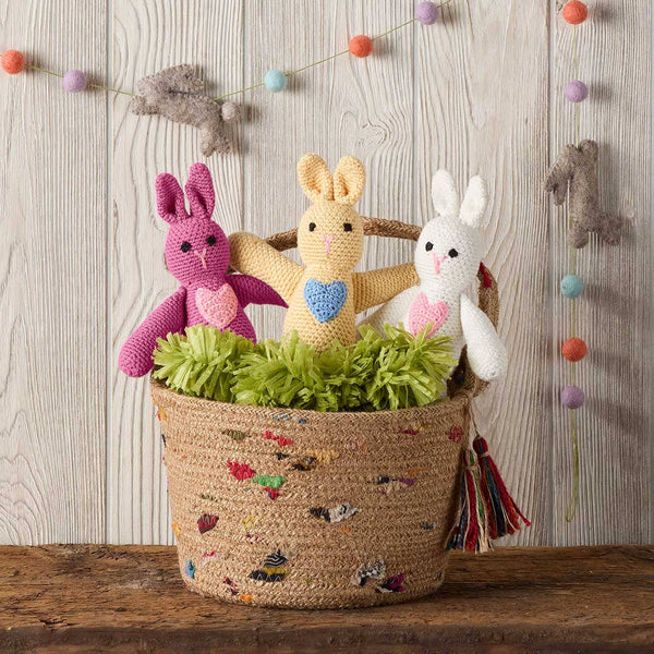 Speckled Sari Jute Easter Basket