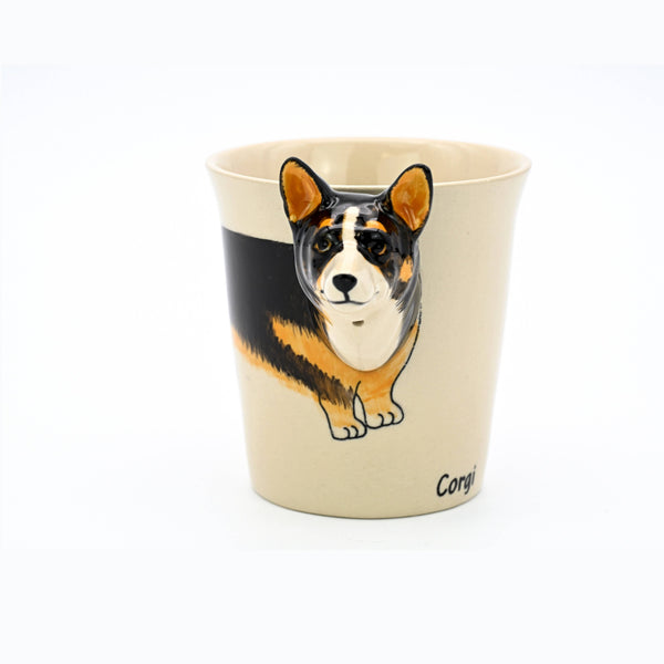BLACK Corgi black mug 10 oz