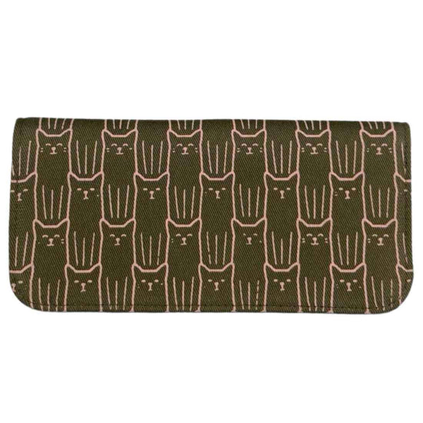 Cat Print Long Wallet - Gift for Cat Lovers - Vegan Wallet