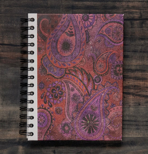Large Notebook Red Paisley