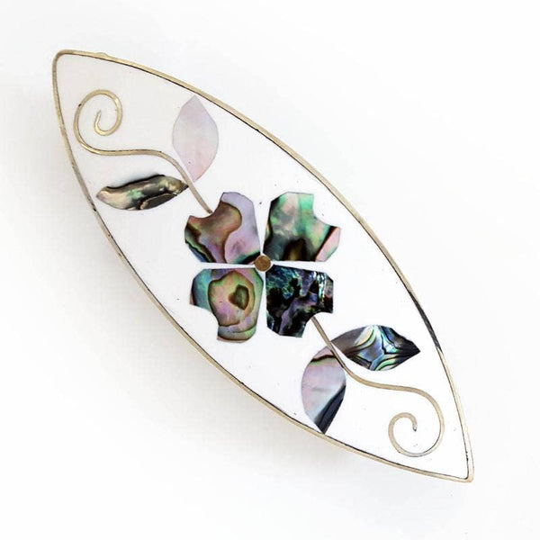 Barrettes Shell Inlaid Size Large