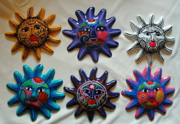 Small  Ceramic Sun - 7 inches