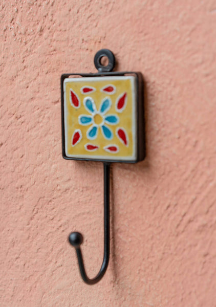 Shyla Hand Painted Tile Ceramic Hook