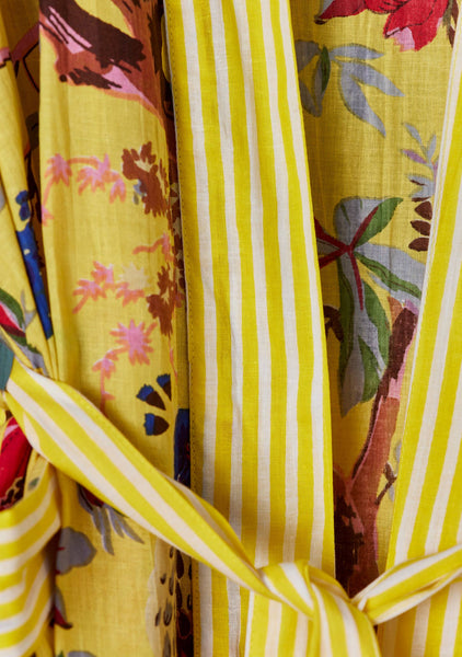 Bird Of Paradise Dressing Gown - Yellow