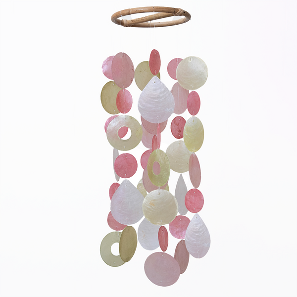 Capiz Chime Small Round |  Celestial