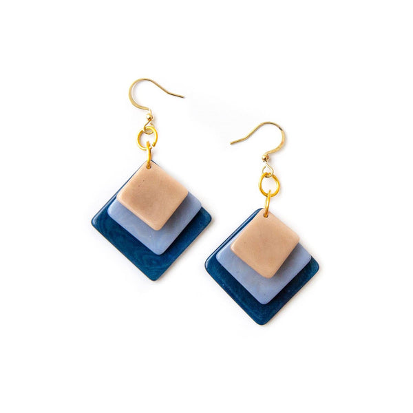 Minerva Earrings: Purple Combo