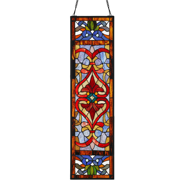 36"H Lani Victorian Stained Glass Window Panel