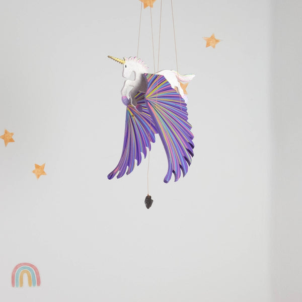 Unicorn Flying Mobile - Purple