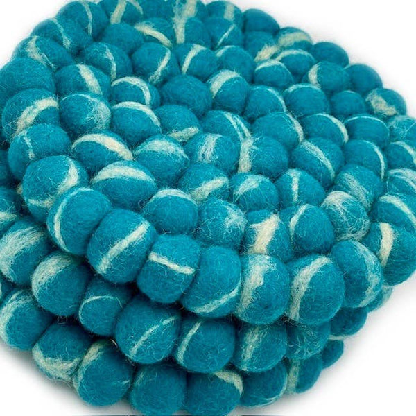 Blue Marble Felt Ball Trivet  (2024 limited design)