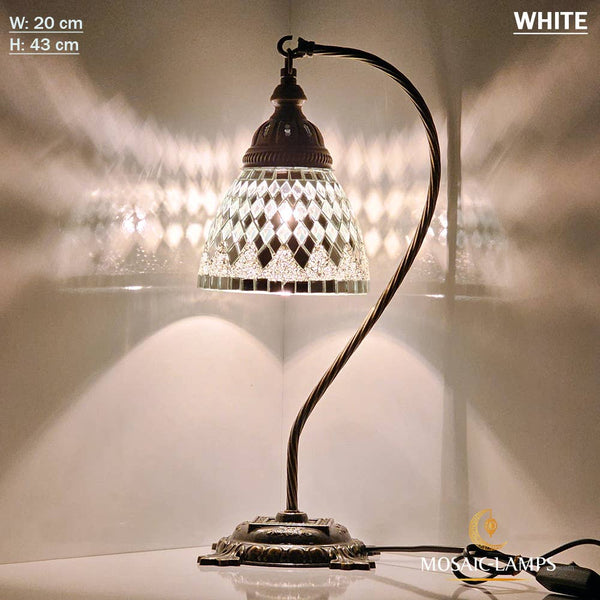 10+ Colors - Swan Neck Reading Table Lamp, Turkish Mosaic Re