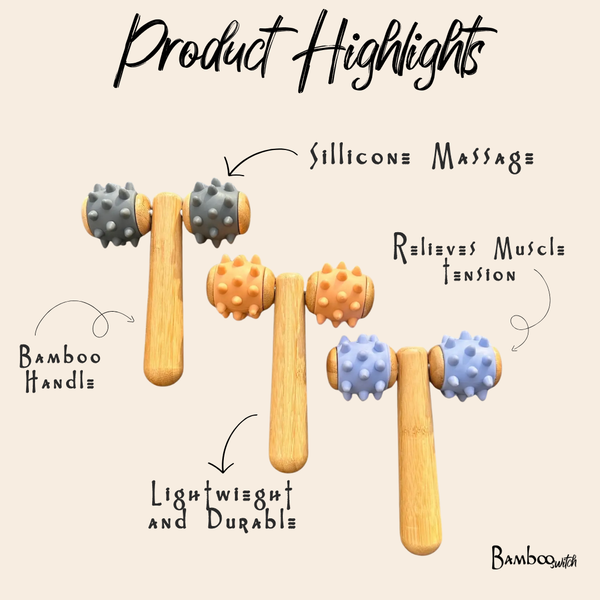 Bamboo Body Rolling Massage Tool | Spa & Skincare Bestseller