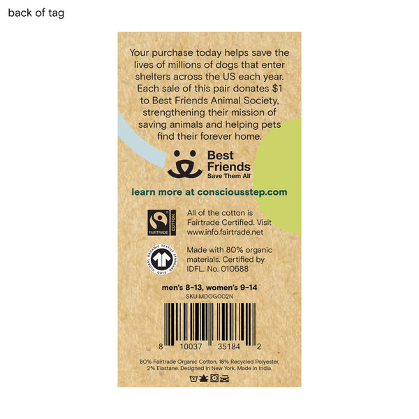 Socks that Save Dogs (Purple Paw Prints): Medium