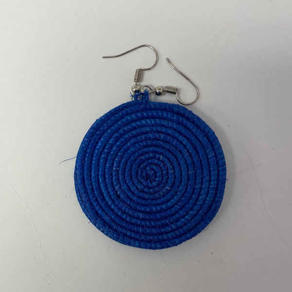Bright Fair Trade Raffia Woven Earrings