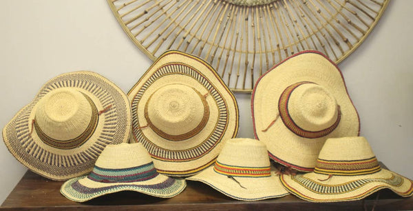 African Straw Sun Hat, natural