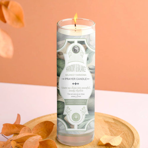 Harmony And Balance Prayer Candle 8"