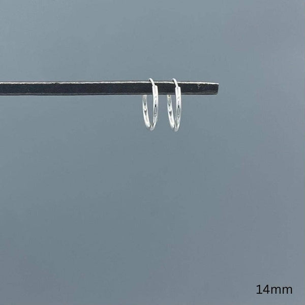 1.5mm Silver Endless Hoops