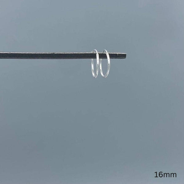 1.5mm Silver Endless Hoops