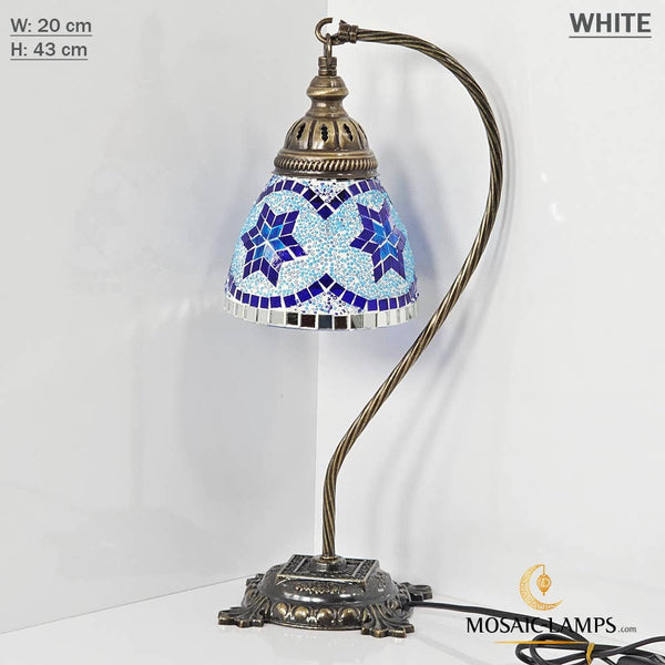 10+ Colors - Swan Neck Reading Table Lamp, Turkish Mosaic Re
