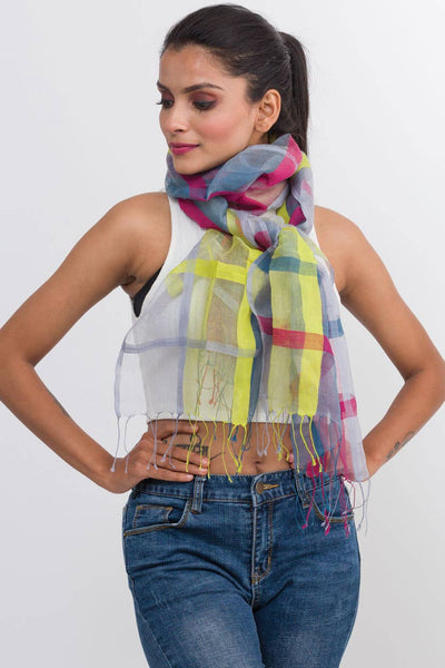 Mitra Handloom Scarf: Orchid Multi