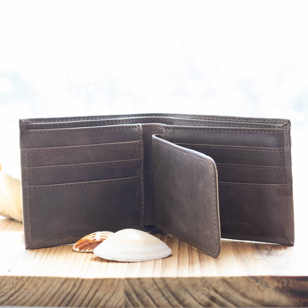BIFOLD Leather Wallet  Italian Mocha  /  Fair Trade Artisan