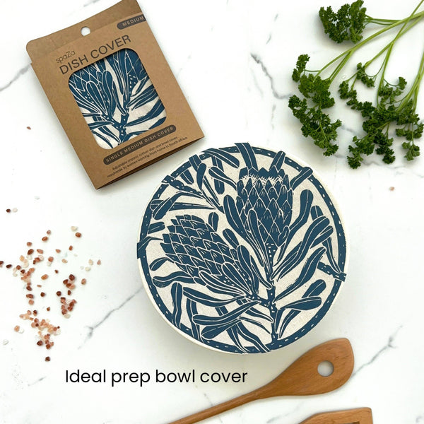 Dish and Bowl Cover Medium Protea Print | handy everyday