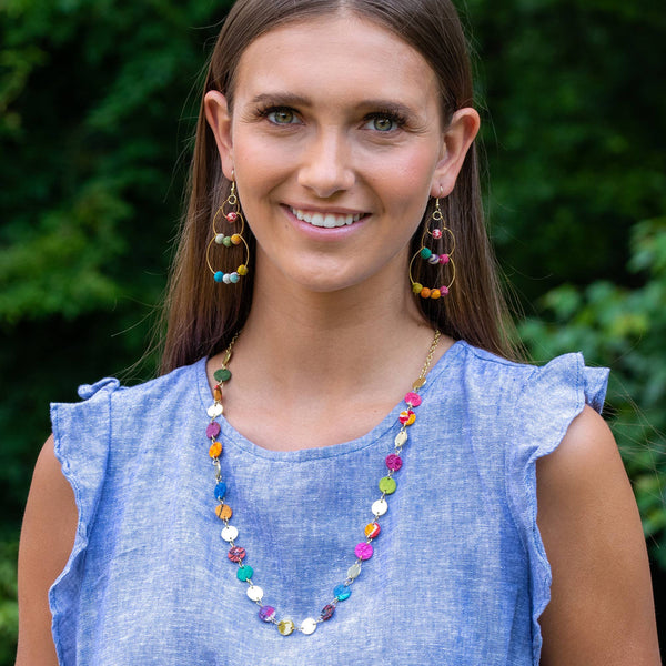 Aasha Coin Beaded Kantha Handcrafted Necklace