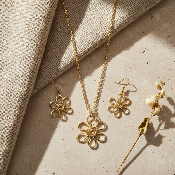 Gold Plated Earrings - Smaller Size Daisy