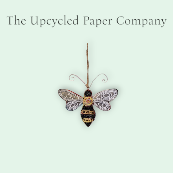 Bee Ornament - Recycled Paper