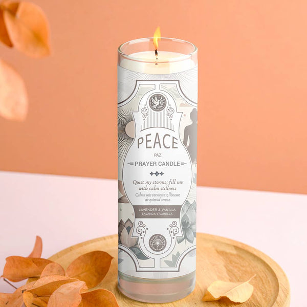 Peace Prayer Candle 8"